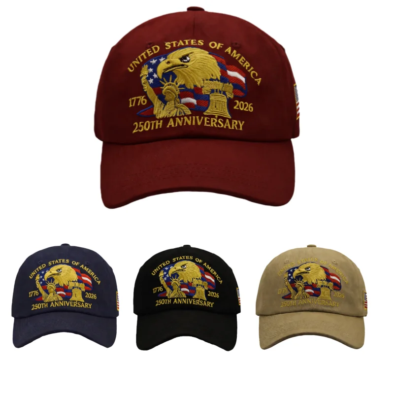 America 250th Independence Commemoration Baseball Hat Light Portable Outdoor Cap Present for Fathers Veterans