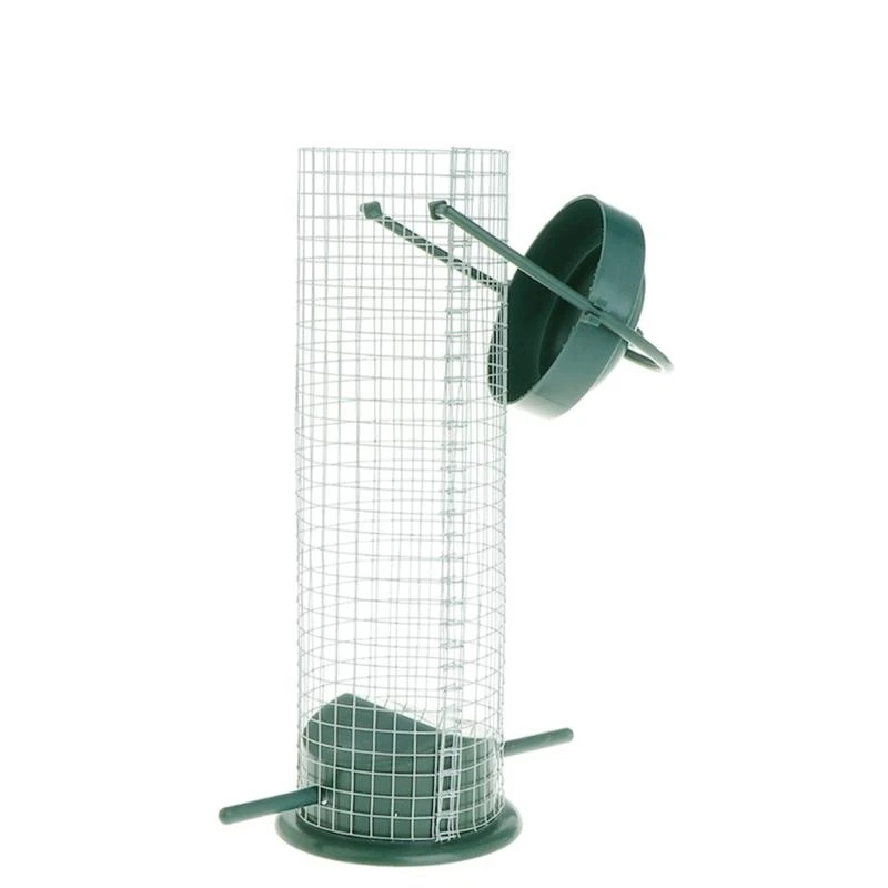 

Bird Feeder with Lid Metal Mesh Tube Bird Feeder Wild Bird Tube Feeders Hanging Suet Ball Holder Feeding Tool for Birds top sale