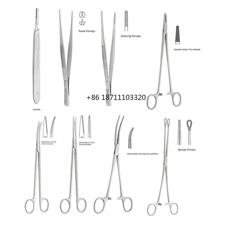 15 pcs Hospital birthing kit the basis of surgical instruments gynecology delivery   medical   set