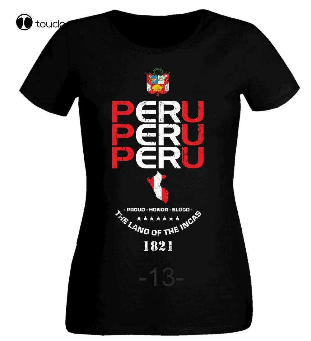 Summer Women T-Shirt Peru T-Shirt Soccers T Shirt Women'S Footballer Cute T-Shirt Tee Shirt Custom Aldult Teen Unisex Unisex