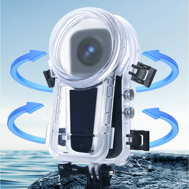 Funda de buceo Invisible subacuática para Insta360 X4, accesorios de carcasa impermeables para Cámara de Acción panorámica de 360 °, 50m