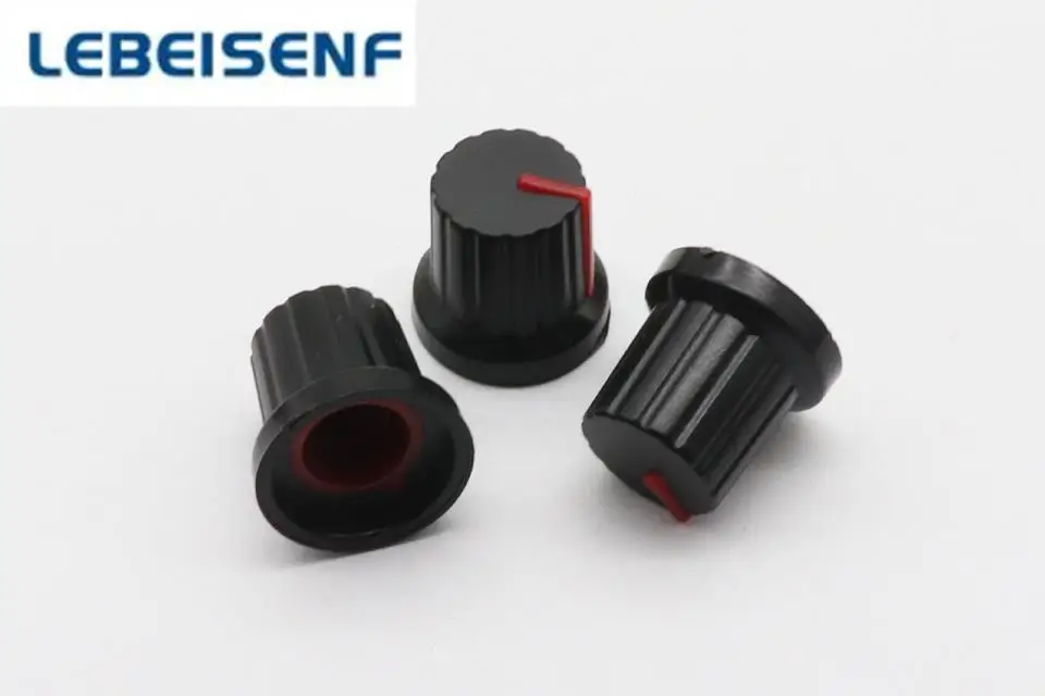 

60pcs flower axis potentiometer plastic knob cap Rachides plum handle mixer audio volume switch plastic knob / hole 6mm