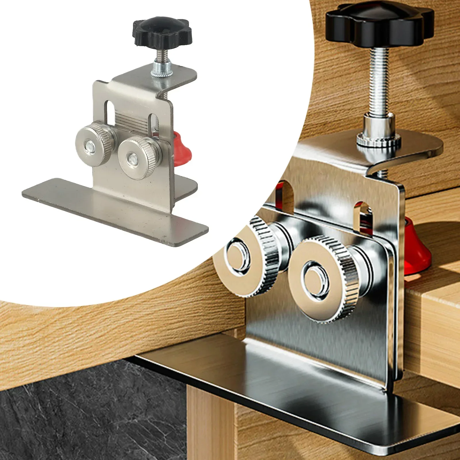 

Stainless Steel Cabinet Door Mounting Jig For Household Hidden-Door Cabinets Frame Clamp Install Aid Support Woodworking Tools