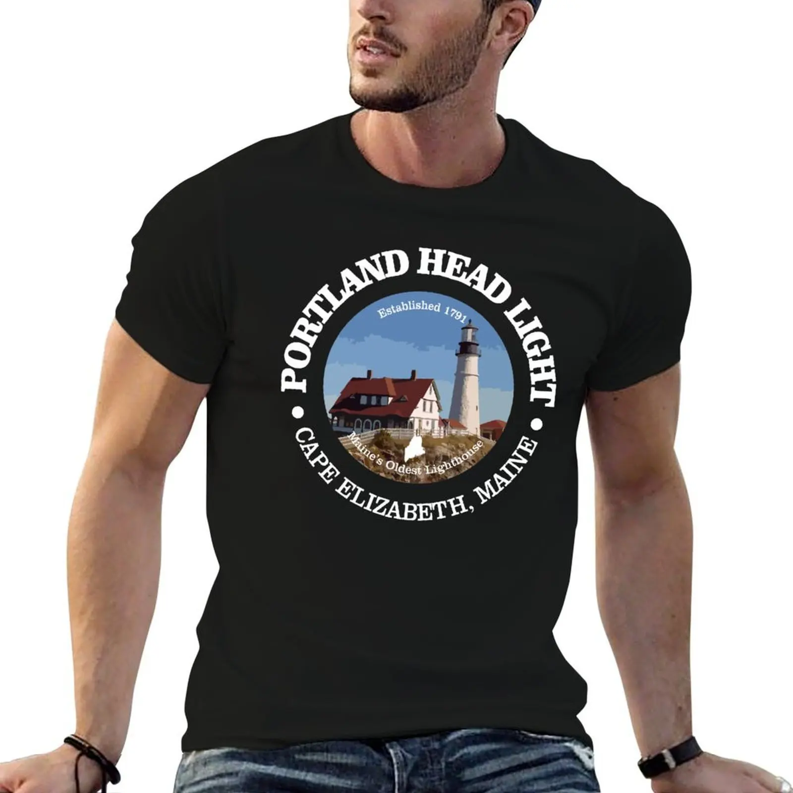 

Portland Head Light T-Shirt man graphic t shirt t shirts for man graphic vintage T-Shirt