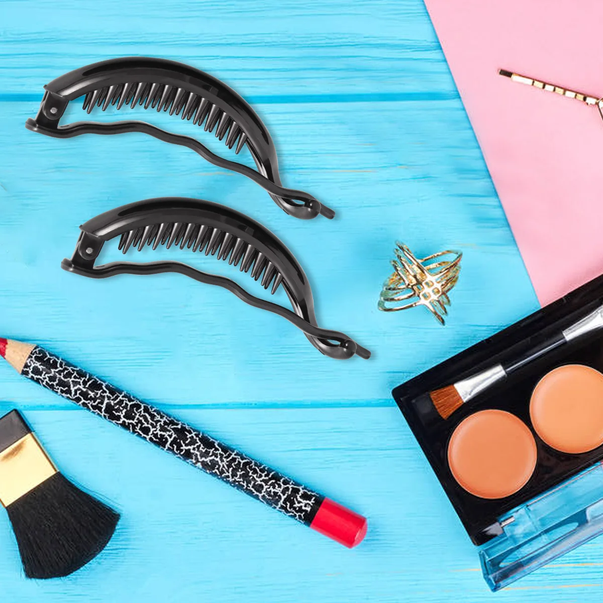 

4pcs Banana Claw Clip Large Plastic Hair Clip Claw Clamp Barrette For Women Long Hair Styling Tool Clips