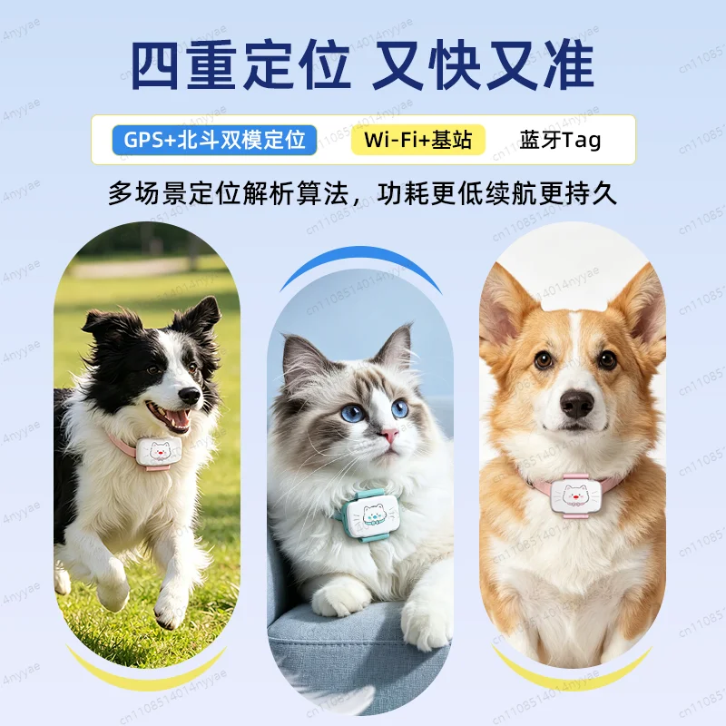 GPS Pet Tracker Collar, Anti-Lost Cat Locator with Real-Time Tracking & Smart Alert - Waterproof Lightweight for Cats & Dogs view 3