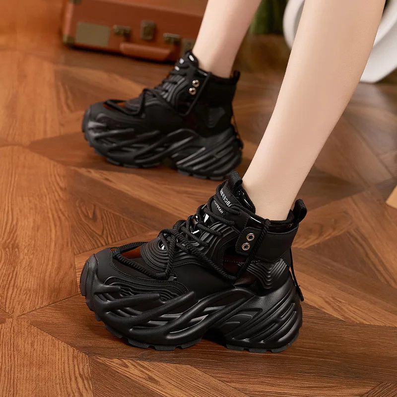 المرأة المخملية حذاء كاجوال سيدة شتاء نمط جديد 9 سنتيمتر الارتفاع زيادة أحذية رياضية باطن سميكة تنوعا الدافئة عالية الجودة الأحذية #2