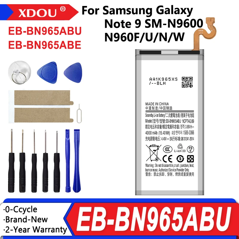 Brand New EB-BN965ABU EB-BN965ABE 4000mAh Battery for Samsung Galaxy Note9 Note 9 SM-N9600 N960F N960U/N960N N960W
