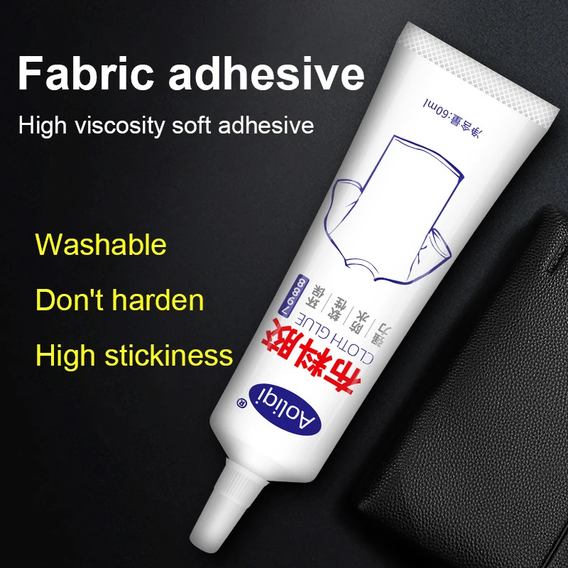 Fabric Glue Needle Thread Sewing Clothes Mending Glue Washable Ironable Adhesive Clothing Repair Glue High Viscosity Strength