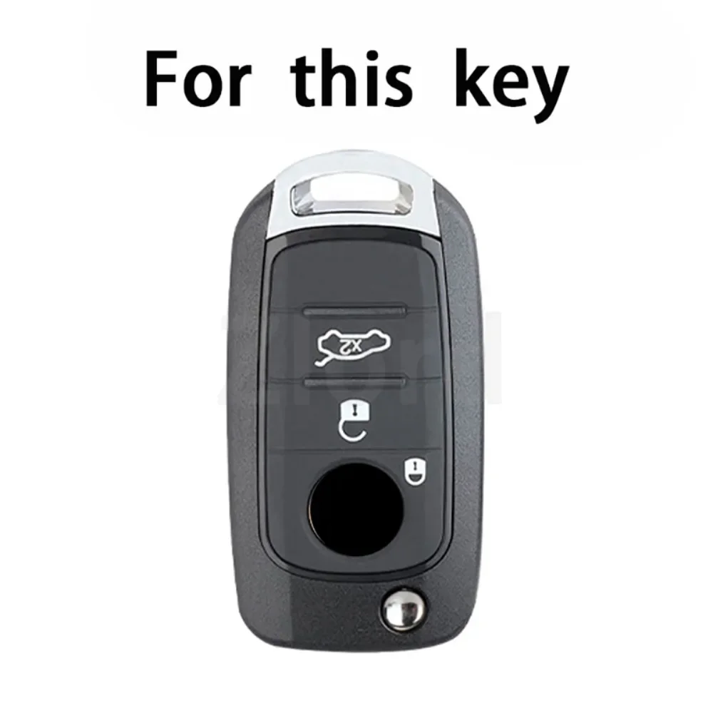 For Fiat Tipo Toro Nuovo Freedom 500X Doblo Argo Grazie Protective Accessories Gold edge TPU Folding Key Car Remote Key Case