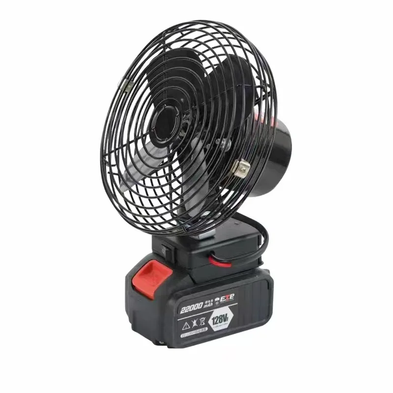 Портативный вентилятор с литиевой аккумуляторной батареей и интерфейсом Dayi, подходящий для кемпинга и походов на открытом воздухе.