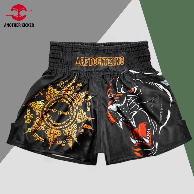 

Muay Thai Shorts Tiger Thai Boxing Shorts Adults Gym Combat Martial Arts Clothing Men Women Training Grappling Kickboxing Pants