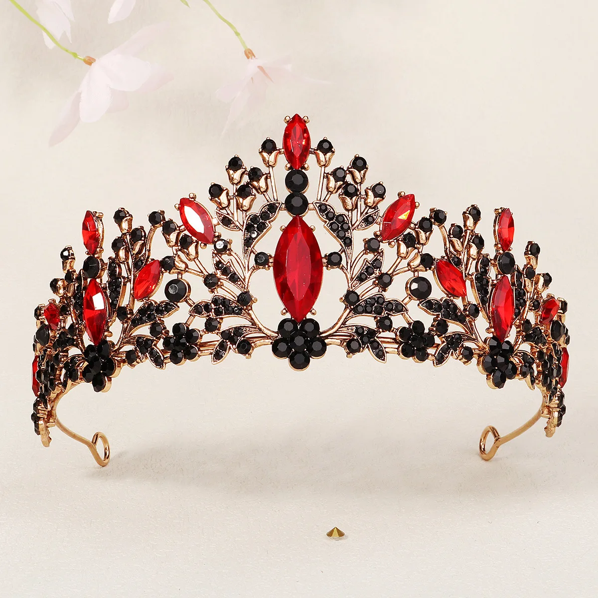 تاج الزفاف للعروس – تاج الأميرة الكريستالي، غطاء رأس من حجر الراين اللؤلؤي المزيف، إكسسوارات شعر الزفاف العتيقة