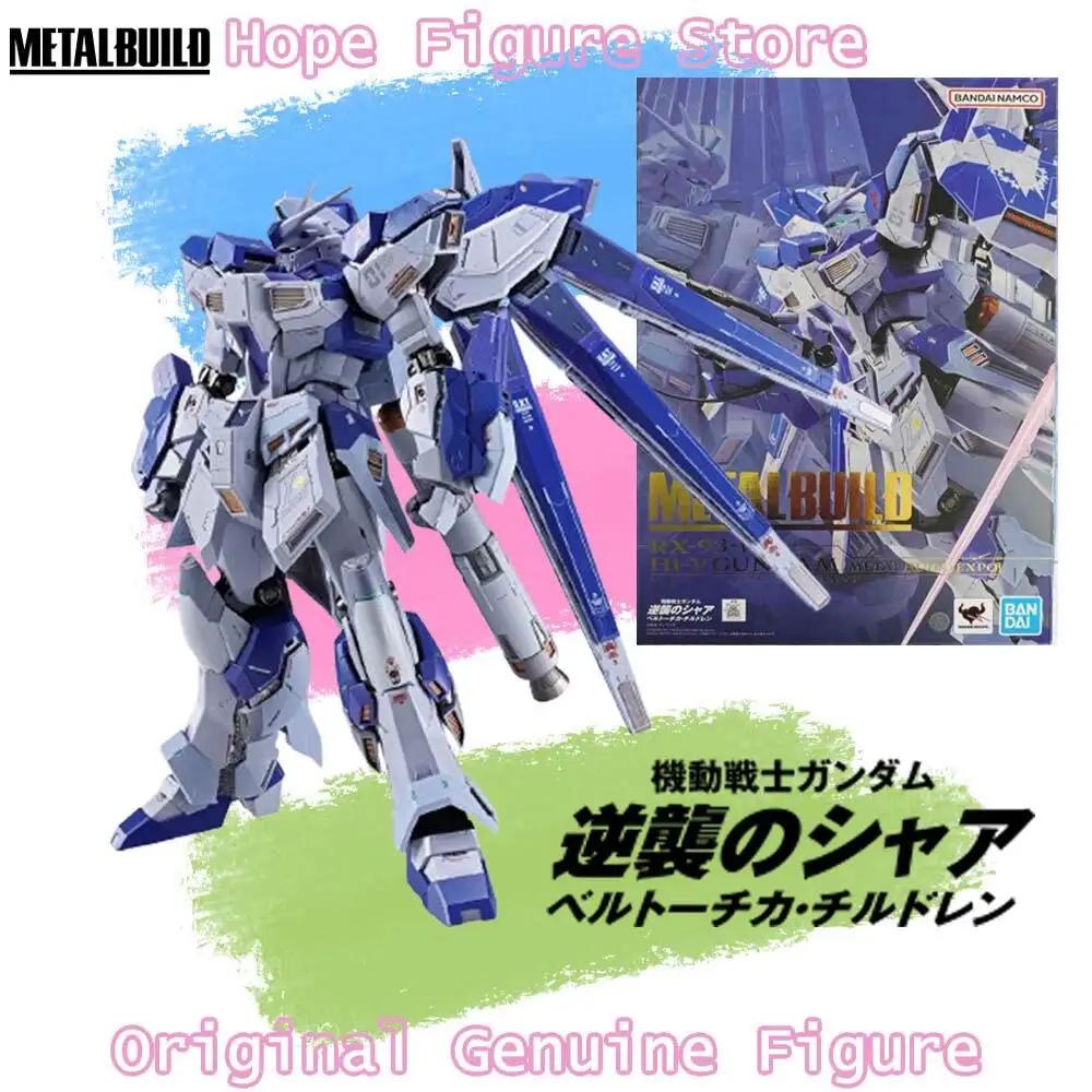 

Officially Licensed Bandai Metal Build Mobile Suit Gundam Char's Counter Attack Hi-v Gundam Figure Anime Action Model Toy