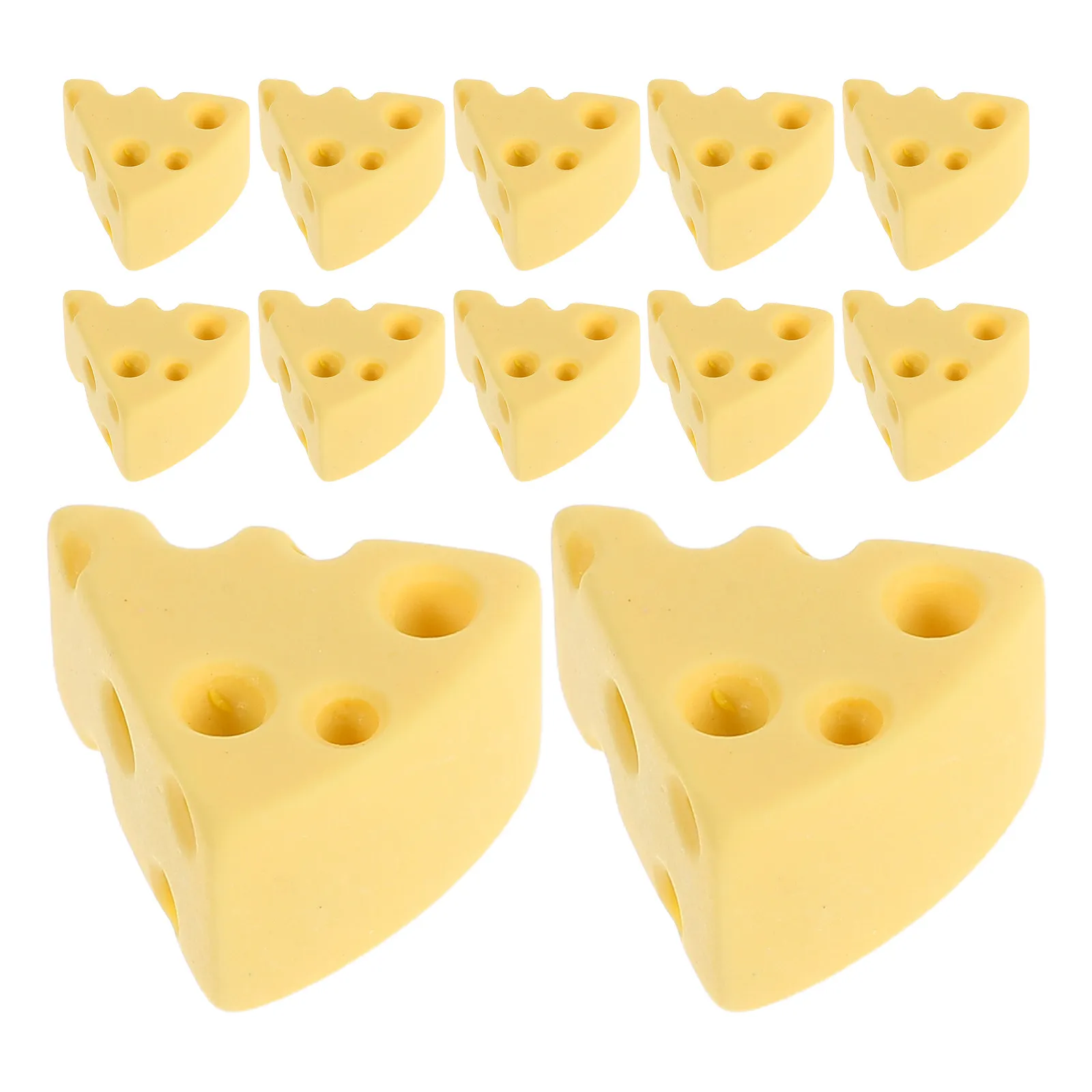 

100Pcs Mini Resin Cheese Decorative Accessories for DIY Making Crafts Kids Pretend Play Kitchen Food Ornament Set