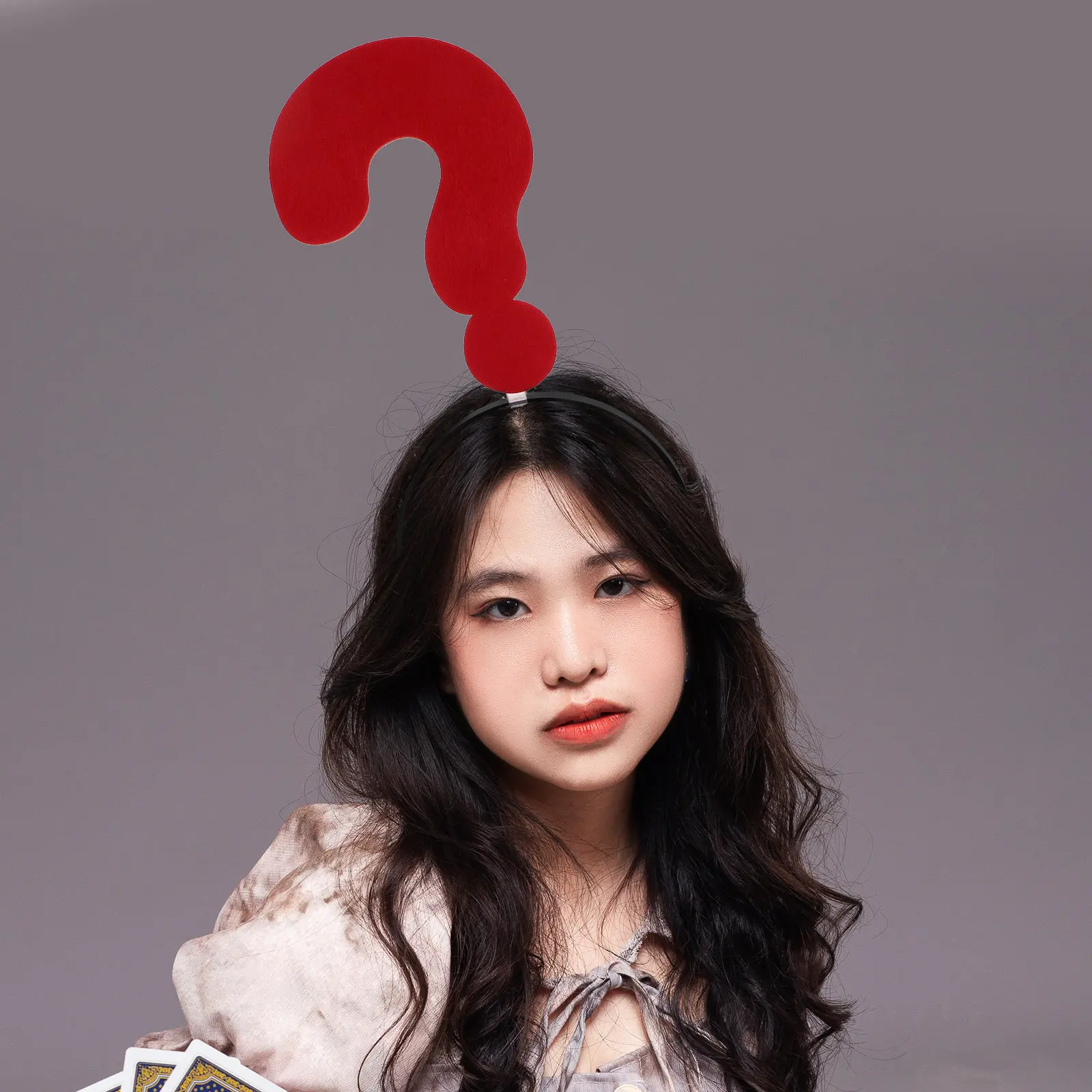 

2 шт. Декоративные повязки на голову в форме знака вопроса для вечеринок, праздничных нарядов, забавные носимые аксессуары, обручи для волос, реквизит