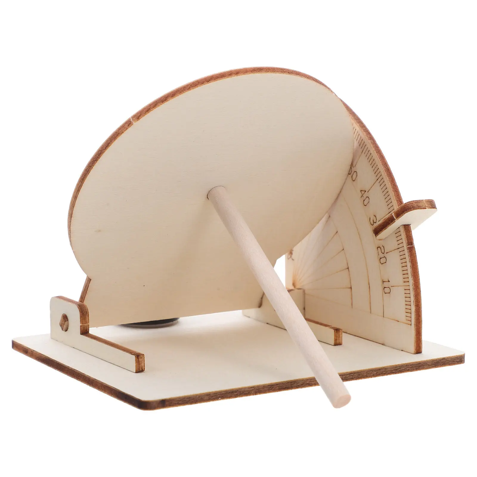 Wooden Handmade Ancient Timekeeper Equatorial Sundial Science Craft DIY Clock Educational Astronomy Experiment Kit
