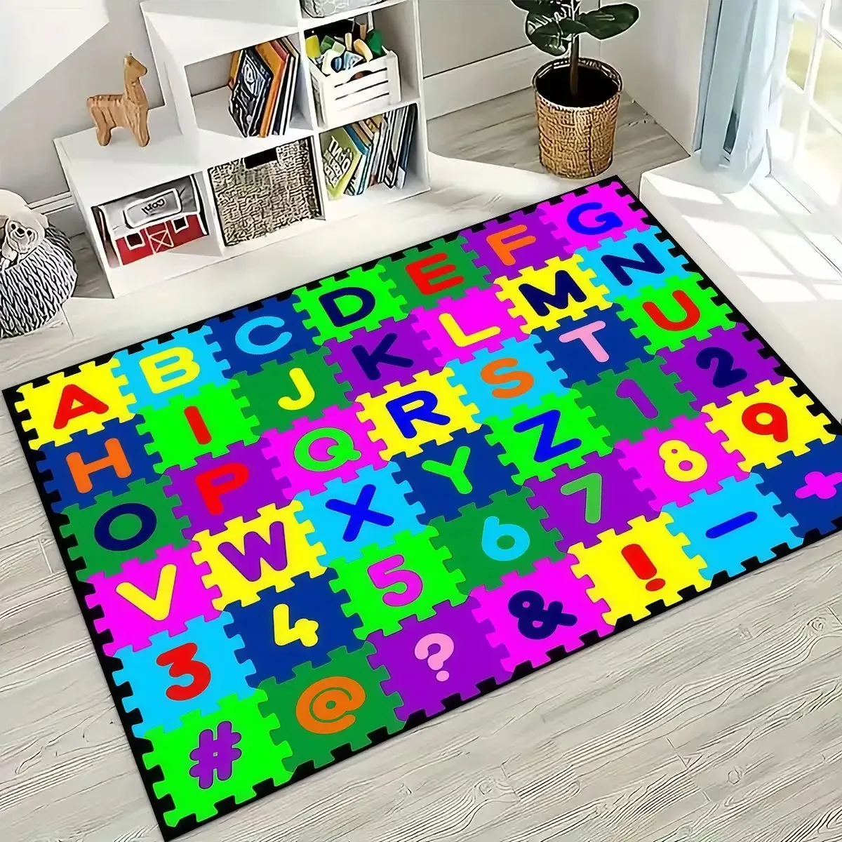 ABC Animal Alphabet Cartoon Early Educatio Kid Crawling Playroom Rug Carpet for Bedroom Living Room Sofa Doormat Decor,Non-slip