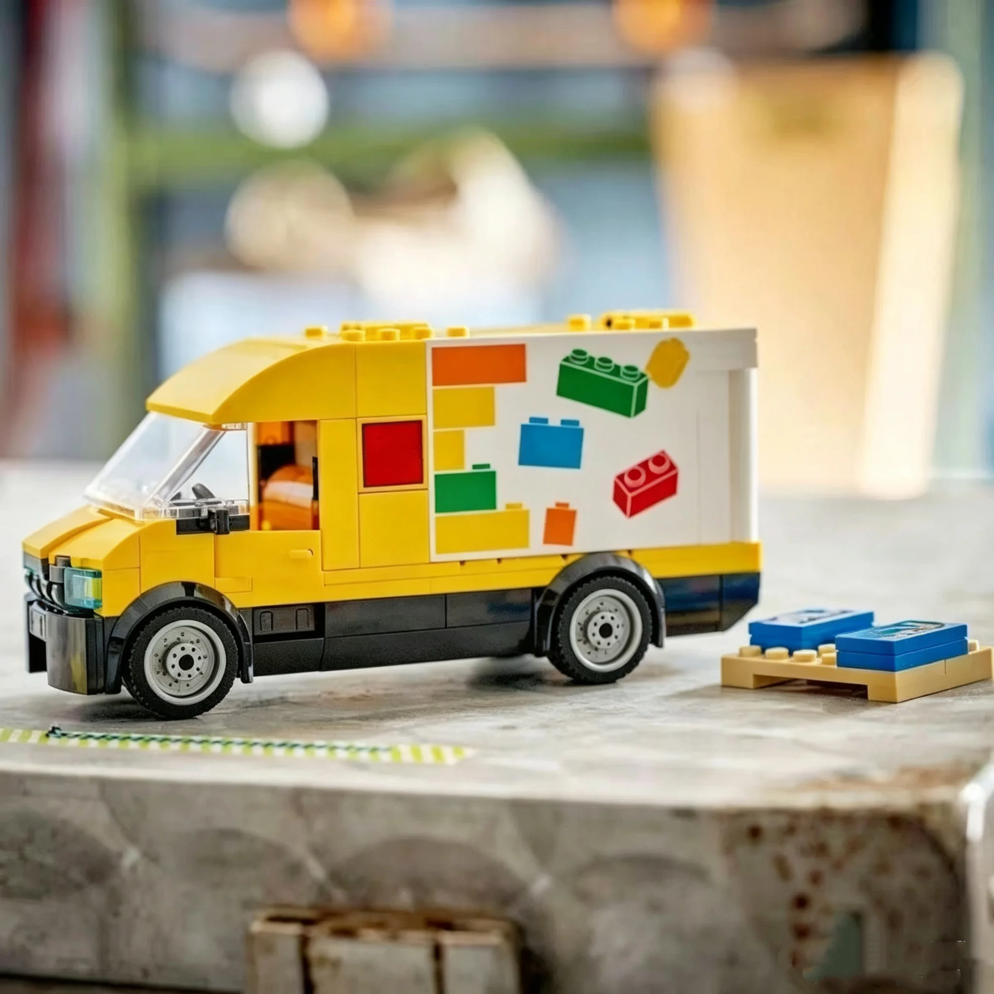 Third Party Compatible MOC Sets City Series Building Blocks Yellow Truck Van Car MOC Toys Gift