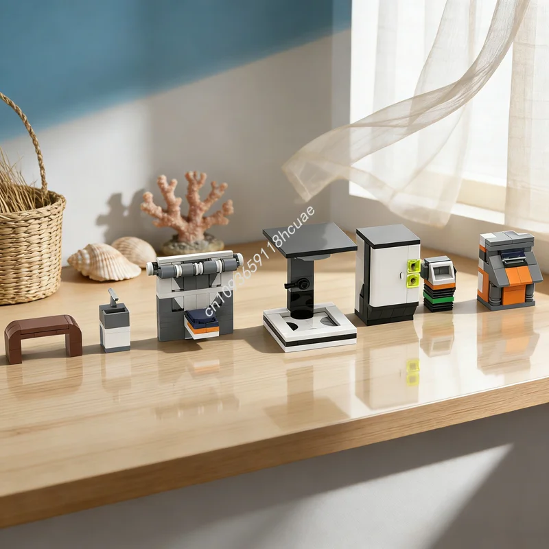 

233 детали MOC: Декорации интерьера Subnautica Below Aquazone, конструктор, архитектурные блоки, рождественский подарок, развивающая игрушка для детей