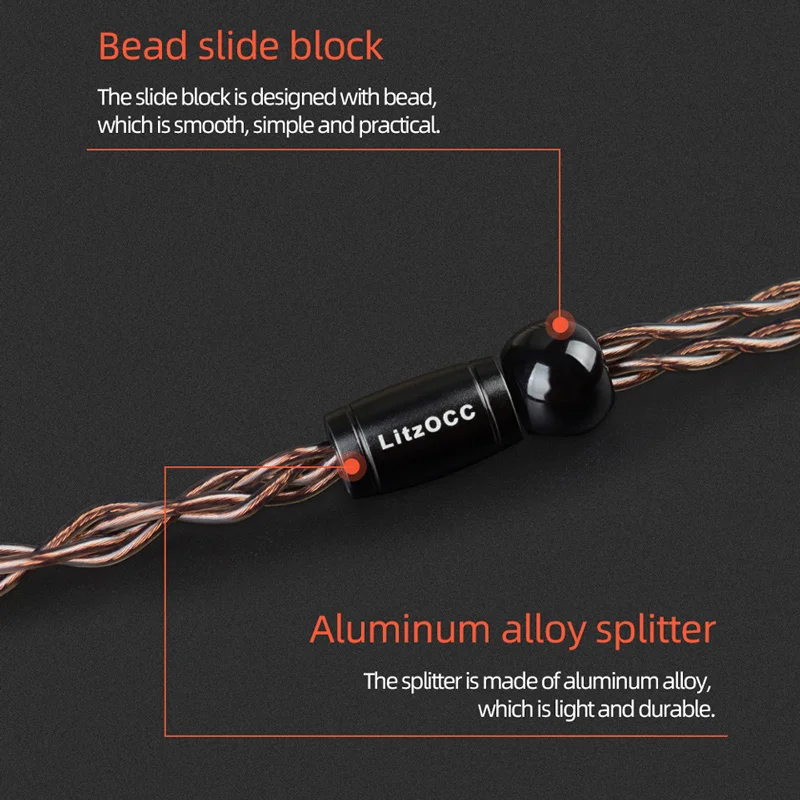 NiceHCK LitzOCC 4N Litz OCC Copper Earphone Cable 3.5mm/2.5mm/4.4mm MMCX/QDC/0.78 2Pin For CIEM ZAX ASX ASF BA8 VX V90s MK3 MK4