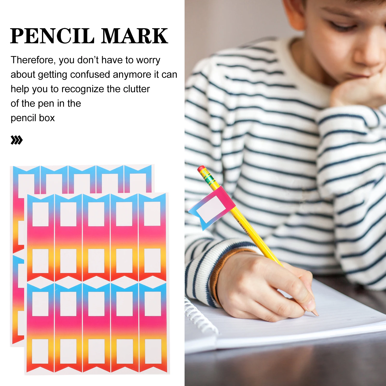 

1 set Label Stickers Adhesive Classified Tags Stationery Supplies For Pencil Bottle Office Writable Portable Sign