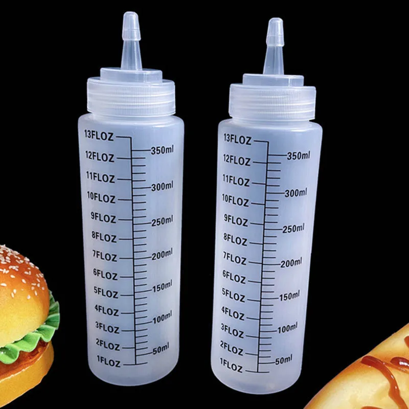 120/250/350/450ml Squeeze Condiment Bottles With Nozzles Plastic Ketchup Salad Sauce Hot Sauces Olive Oil Bottles Kitchen Tools