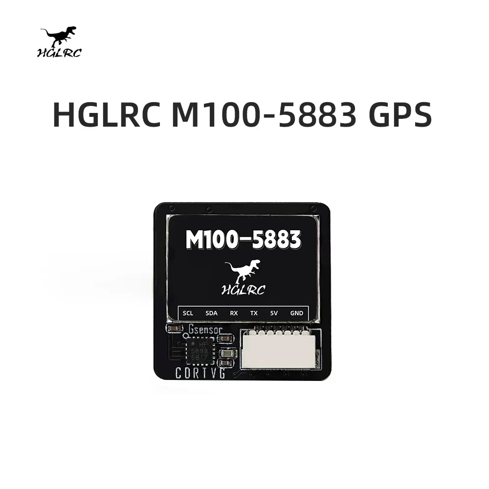 HGLRC M100-5883 M10 GPS Module Compass Ceramic Antenna LED 21x21mm for RC Airplane Long Range FPV Drone