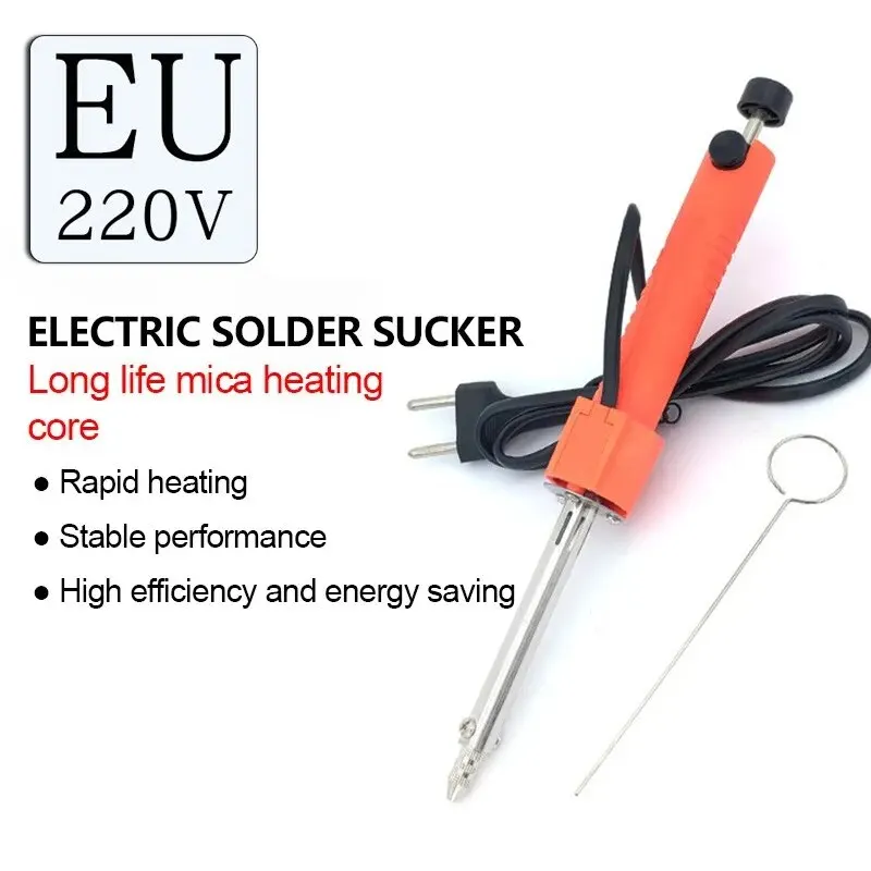 Electrothermal Vacuum Solder Sucker 36W 220V High Power EU Durable Desoldering Pump Soldering Iron Pen Dual Purpose Repair Tool