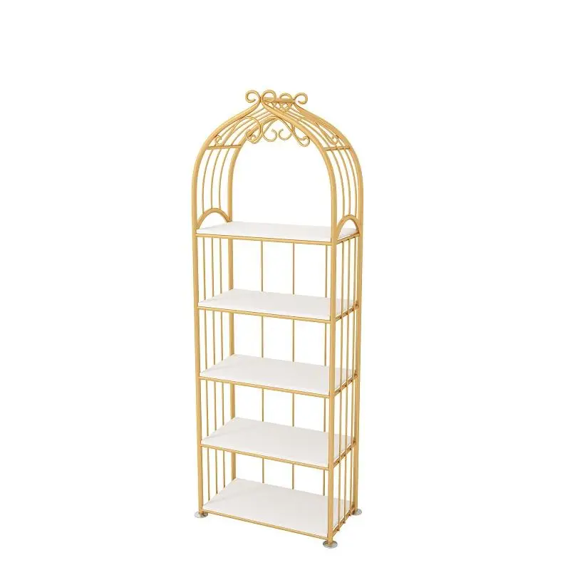 

living room balcony decorative rack partition multi-layer cosmetic light luxury storage