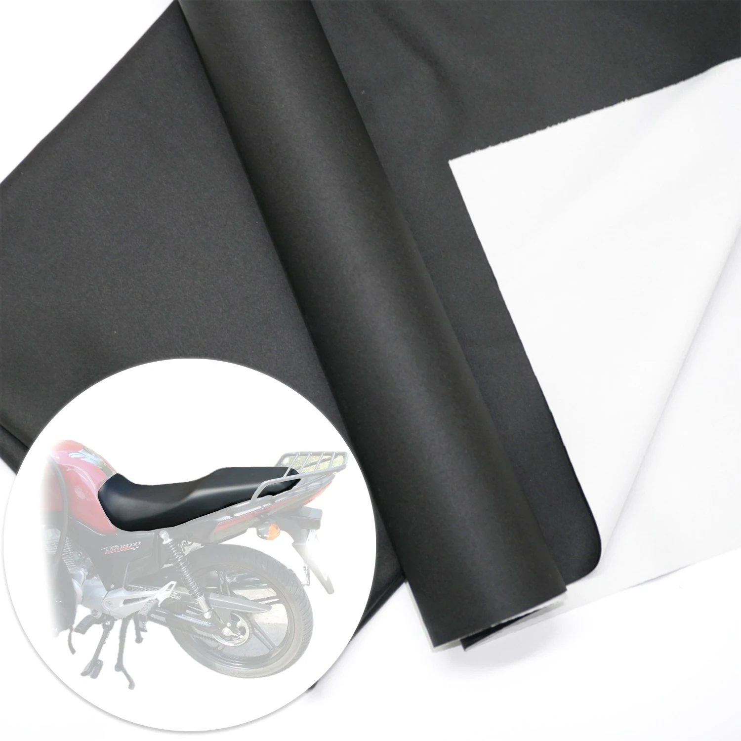 

Motorcycle & Bike Seat Cover Matte DIY Universal Elastic Cushion Pad Replace Flexible Protector Black PU Leather Waterproof ATV