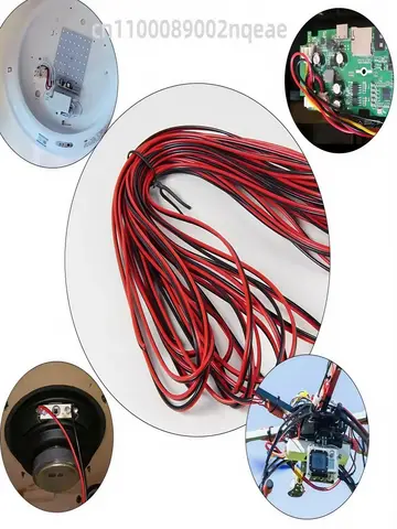 2pin Red Black Electrical Wire 18 20 22 24 26  LED Strip Cable 2 Core Tinned Copper Extension Power Cord For Lighting Audio