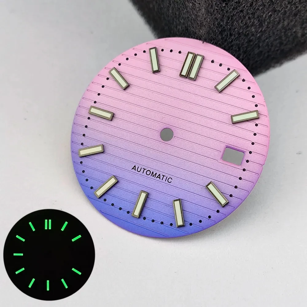 30.5 มม. YWL NH35 นาฬิกา, NH35, การเคลื่อนไหวอัตโนมัติ, หน้าปัดเรืองแสงสีเขียว, อุปกรณ์เสริมนาฬิกา, หน้าปัดสี