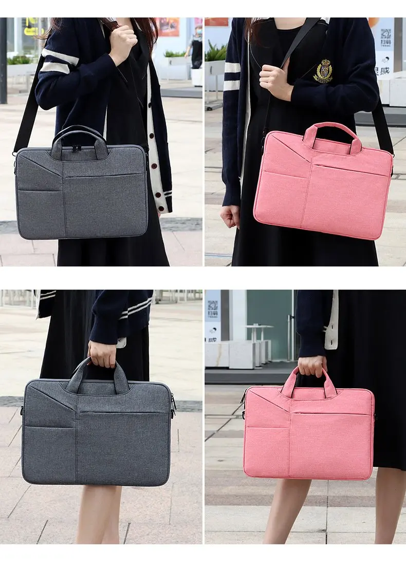 Oxford Laptop-Umhängetasche 14 15 Zoll Wasserdichte Aktentasche für MacBook Tragbare Schulter-Handtasche – Detail 18