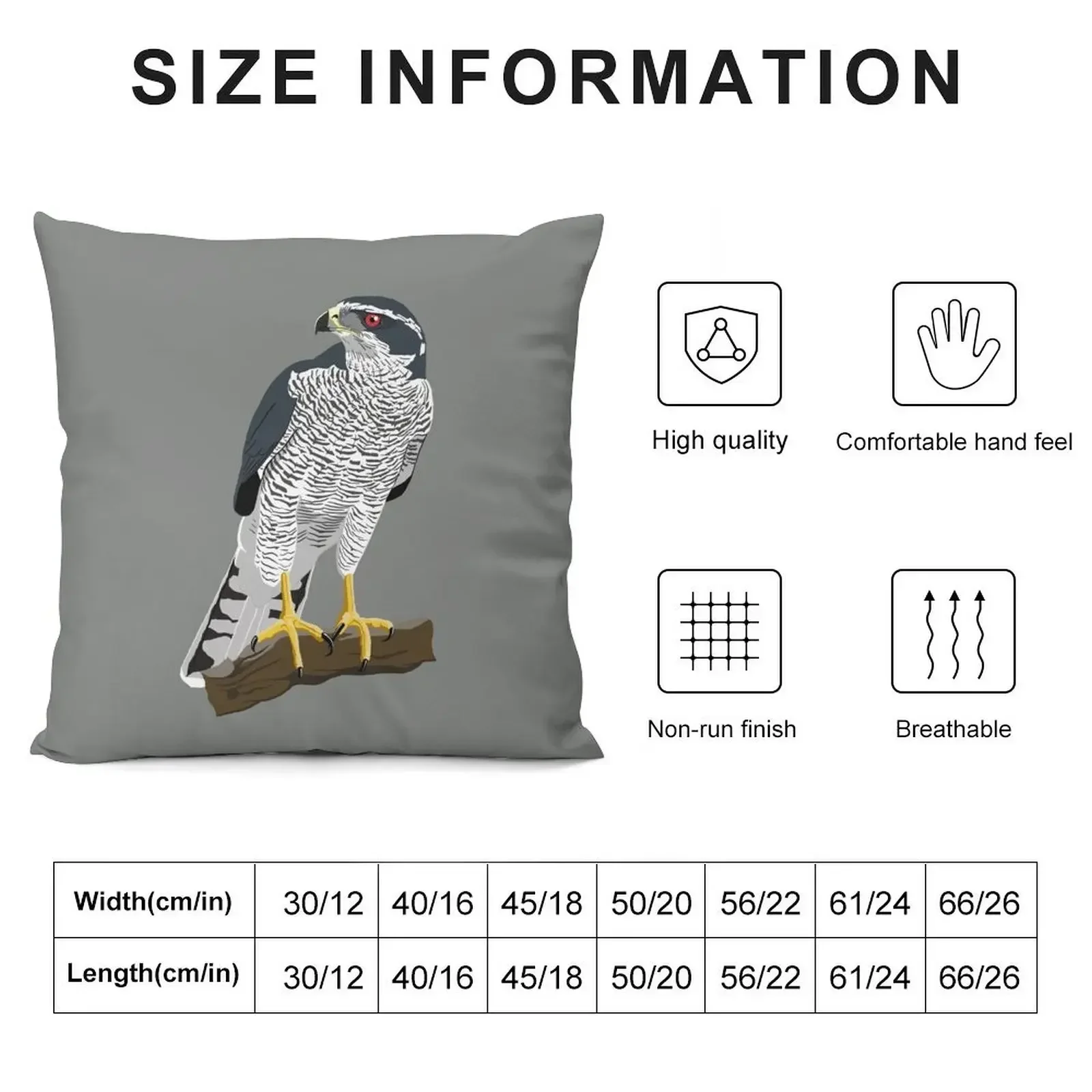 Northern Goshawk Throw Pillow Rectangular Cushion Cover Sofa Covers pillow