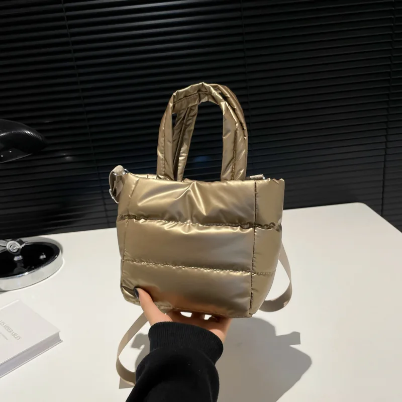 حقائب سترة قطنية لطيفة متعددة الاستخدامات حقائب كروس للنساء حقيبة كتف صغيرة مربعة الشكل محفظة وحقيبة يد حقيبة مصممة كيس #1