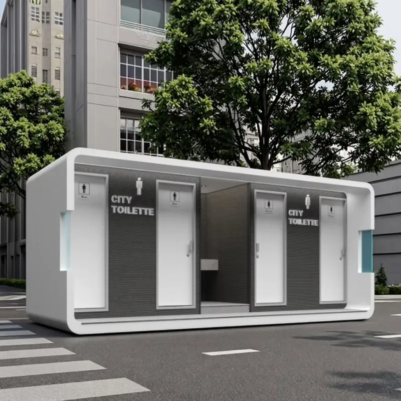 Customized Public Toilet Modern Eco-Friendly Public Restroom Unit for Office Use Featuring Water-Saving portable toilet