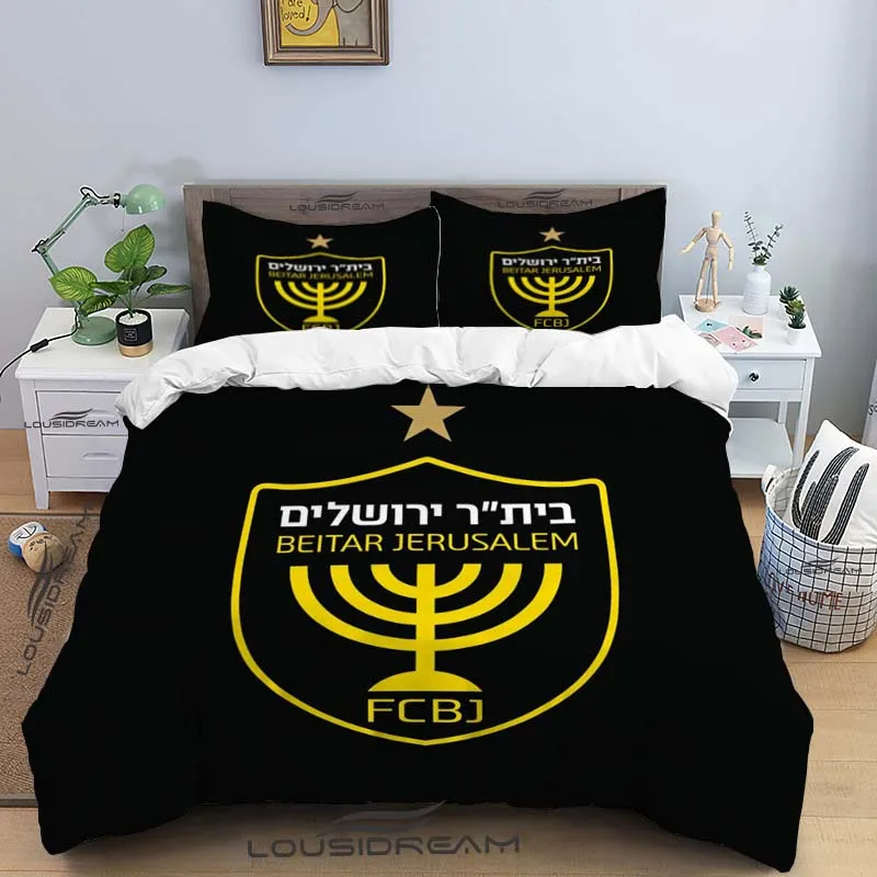 Beitar Jerusalem Fc All Season Twin Zestaw pościeli 3-częściowy zestaw kołdry Poszwa na kołdrę Double King Poszewka na kołdrę Tekstylia domowe