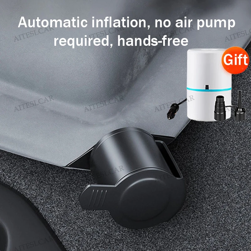 Inflatable Air Mattress For Tesla Model YL/Y Juniper Launch 2026 Outdoor Camping Inflatable Special Suede Fabric Car Travel Bed