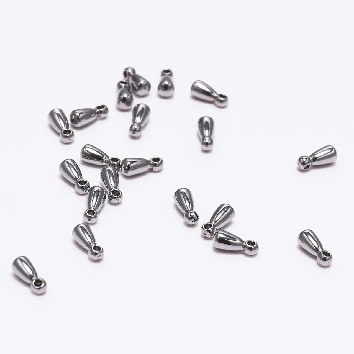 Extension Chain Finishing Drop 2.6*6.2mm Stainless Steel Drop Tail Chain Small Pendant Accessory Diy Bracelet Necklace