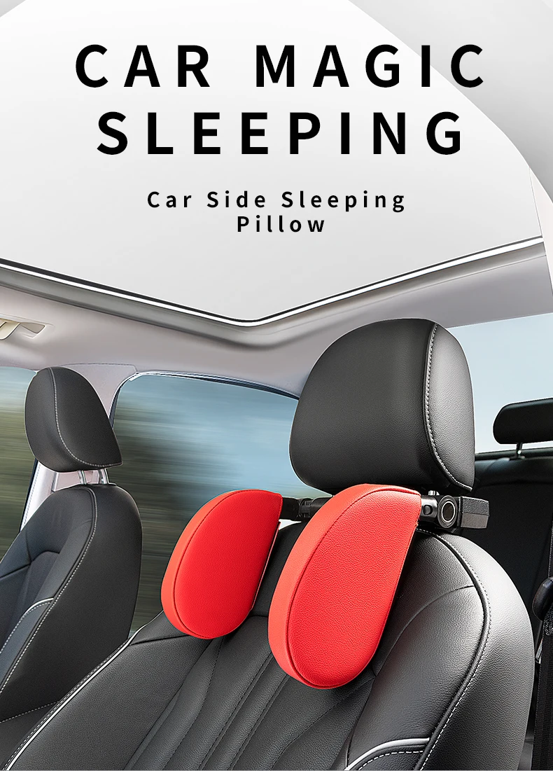 Rotatable adjustable 180° rear co-driver sleeping artifact chronic rebound memory cotton car side neck pillow