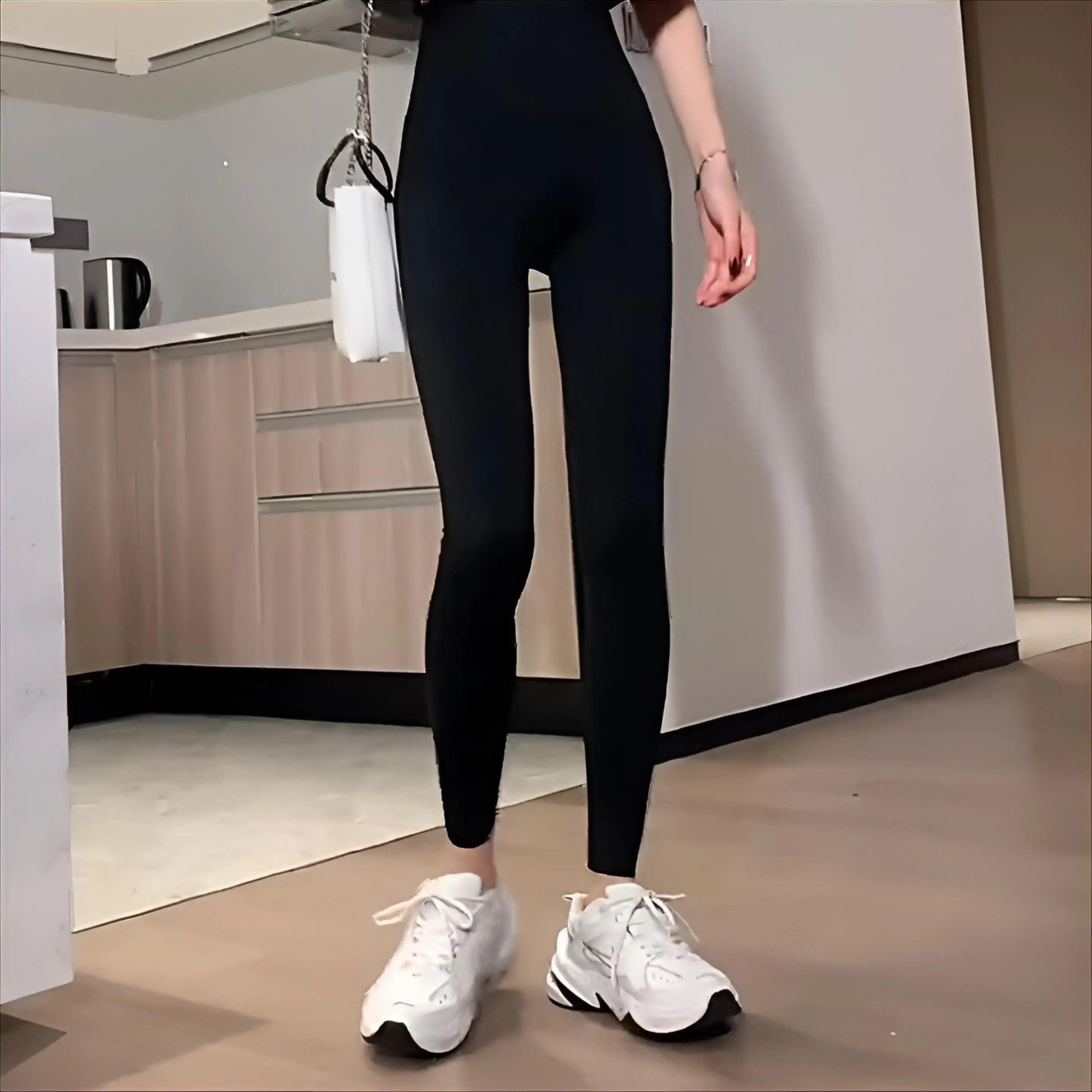 Yoga Pants Gym Women Loose Checkered Beautiful Jeggings Curvy Patterned Vintage Females Length Trouser Bottom Medium Hollow Vibe