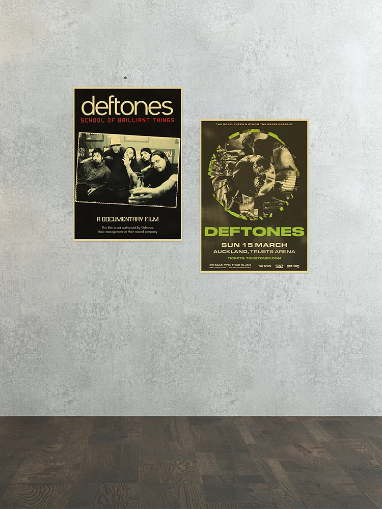 Deftones Singer Kraft Paper Posters Popular Band Vintage Print Pictures Modern Family Home Wall Art Aesthetic Room Gift Decor