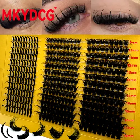 80D 100D Lashes Spikes Eyelash Clusters Volume Individual Lashes DIY 3 Styles Lash Extensions Wispy Fairy Lash Mega  Eyelashes