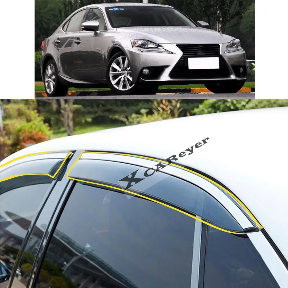 

For Lexus IS-Class IS200 IS250 IS300 (XE30) 2014 2015-2017 2018 Sticker Plastic Window Glass Wind Visor Rain/Sun Guard Vent