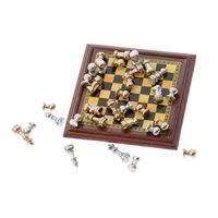 1Set 1/12 Scale Dollhouse Miniature International Chess Set Pretend Play Doll House Furniture Home Decoration Accessories Toys