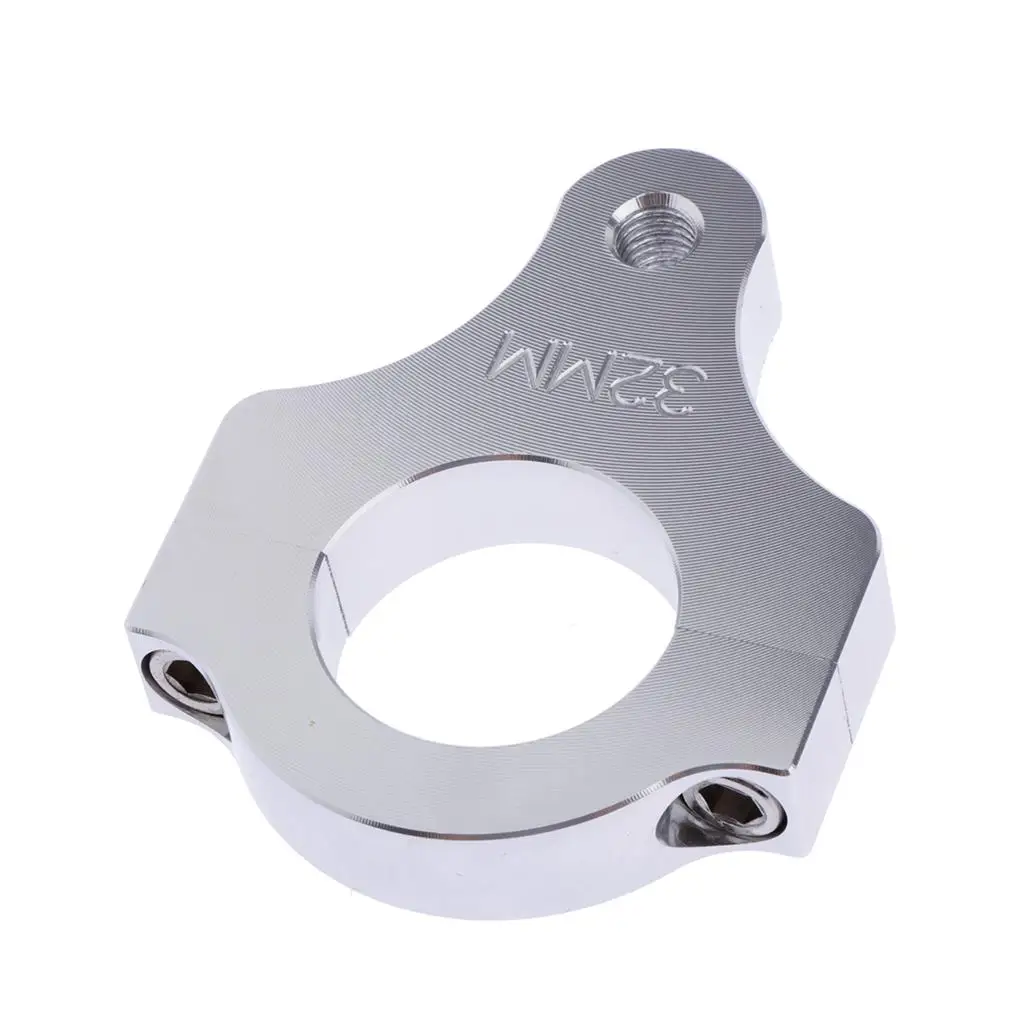Motorcycle Steering Damper Clamp CNC Machined Fork Bracket for Improved Front Fork Control and Safety
