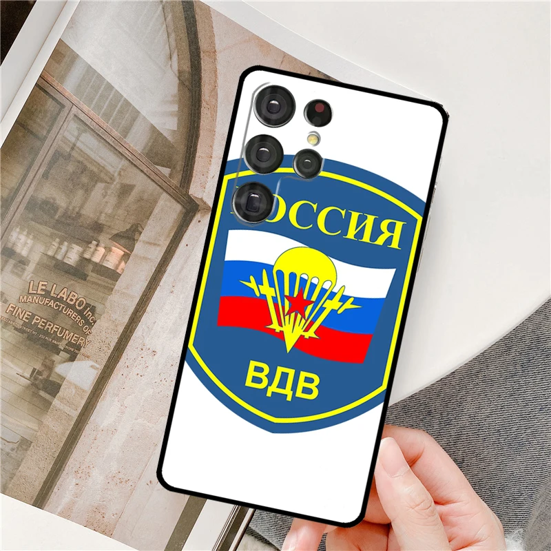 Russia Airborne Case For Samsung Galaxy S22 S21 Ultra Note 20 S8 S9 S10 Note 10 Plus S20 FE Back Cover