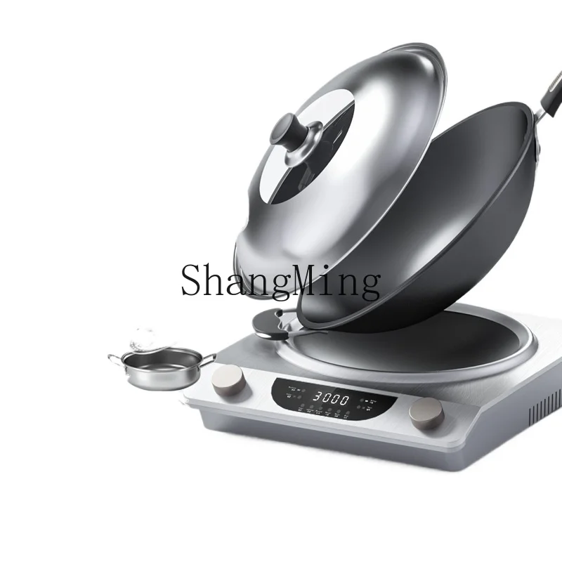 ZYY induction cooker household set multi-functional integrated wok small concave induction cooker