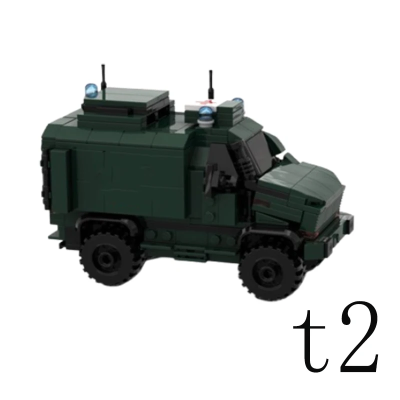 

Spot small particle assembly building blocks MOC-77282 380pcs creative armored ambulance educational toy building model gift set